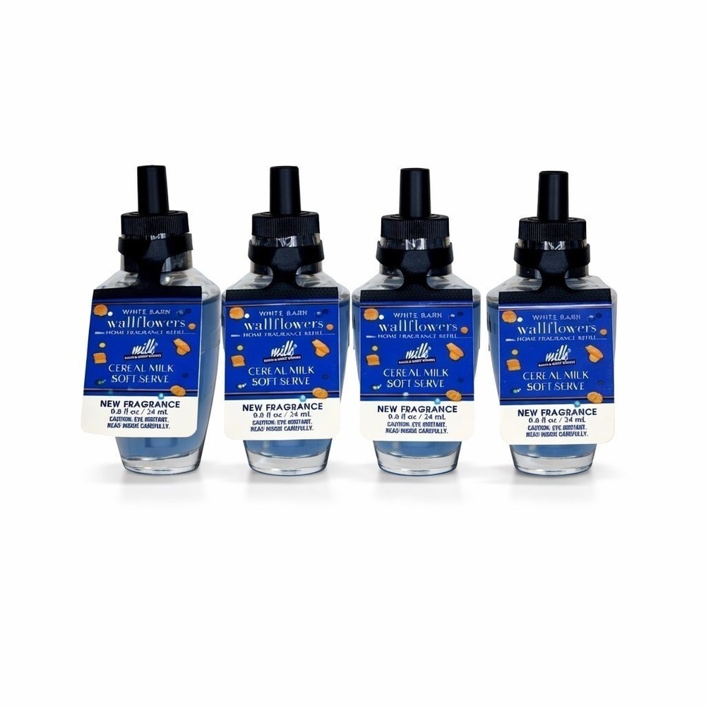 Bath & Body Works Cereal Milk Soft Serve Wallflowers Milk Bar Refill Bulbs 4 Lot